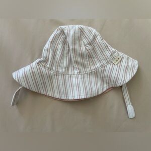 Milly Pink and White Striped Kids Hat